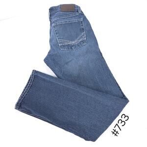 Reclaim Slim Straight Button Zip Medium Wash Denim Jeans Womens Size 28R Blue
